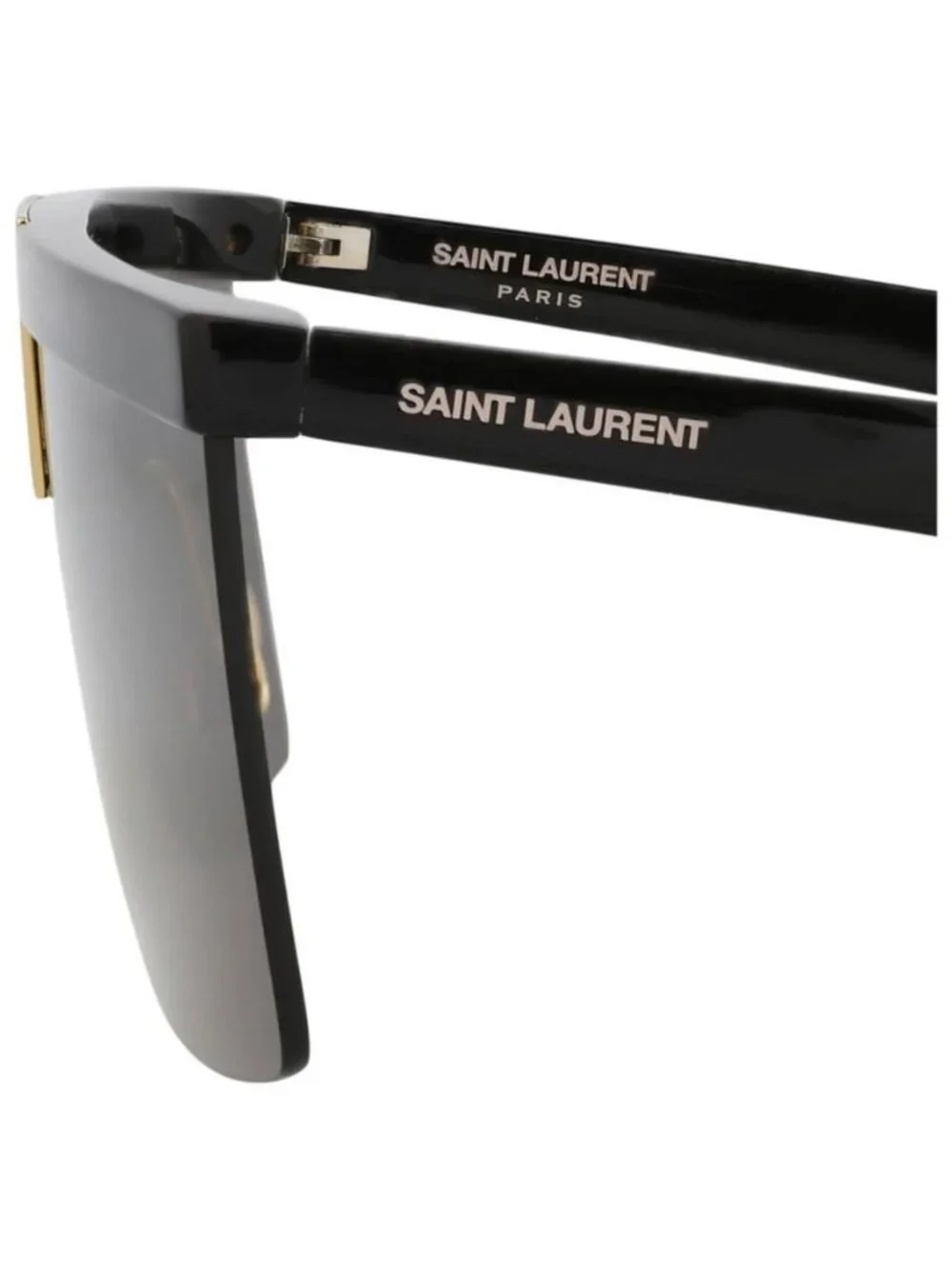 New Saint Laurent Womens Shield/Wrap Black Black Black Fashion Designer Sunglass